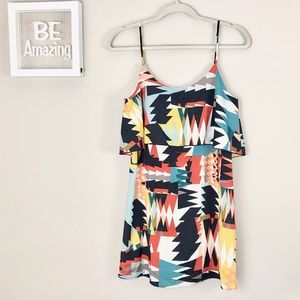 Forever 21 Sleeveless Aztec Colorful Dress